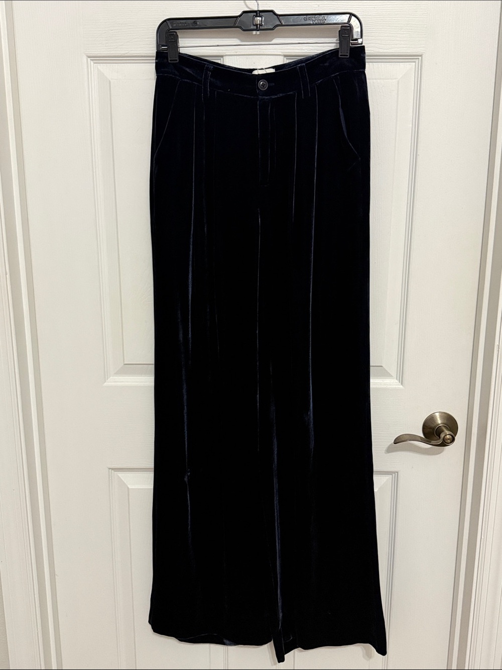 Cami NYC women’s navy Rylie velvet wide leg pants